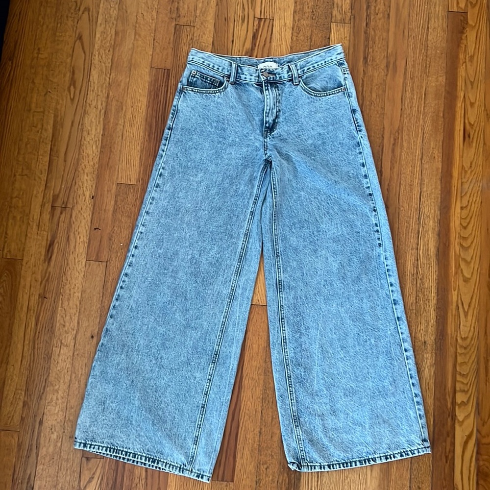 BDG wide leg pants, denim in light wash